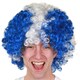 image 1 of Pack of 3 Scottish Supporters Curly Wig Blue | One Size