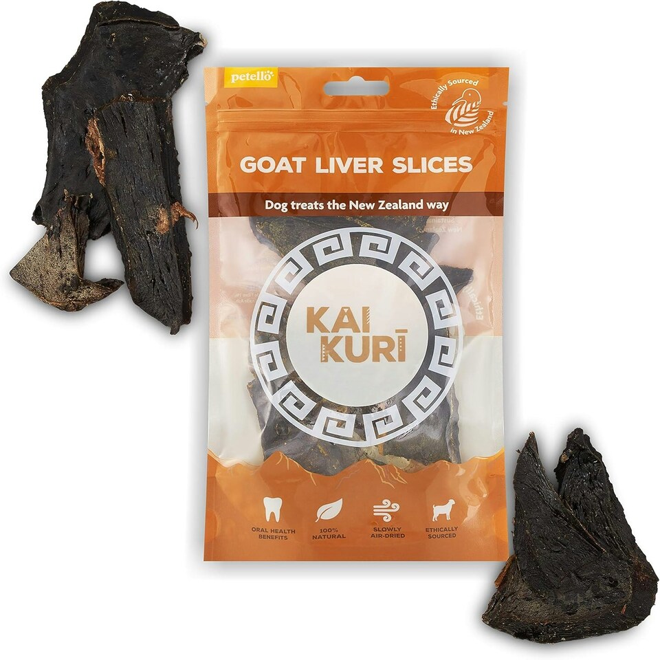 image 1 of Kai Kuri Goat Liver Slice - Air-Dried, Free-Range, High Protein, 100% Natural, Low Fat - Dog Treat 100g