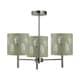 image 1 of Brea - Antique Brass 3 Light Fitting with Sage Green Fern Shades Bronze | Green