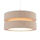 image 2 of Modern Natural Textured Oatmeal Linen Triple Tier Pendant Light Shade