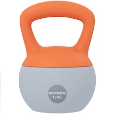SPORTNOW Kettlebell with Soft Body and Non-Slip Handle | Orange | Orange and Grey