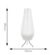 image 3 of ValueLights Astrid Geometric Origami Teardrop Paper Pleat Floor Lamp | White