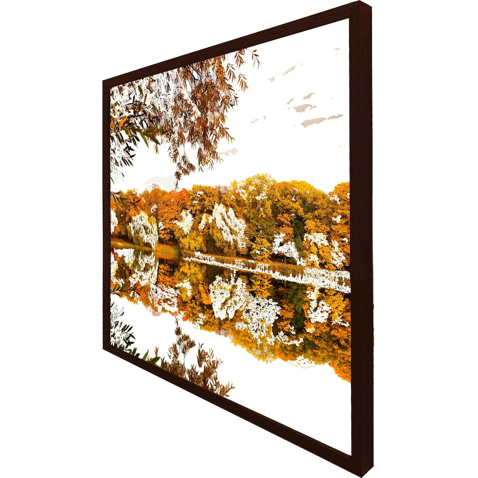 image 1 of Autumn lake (Picture Frame) Brown | M