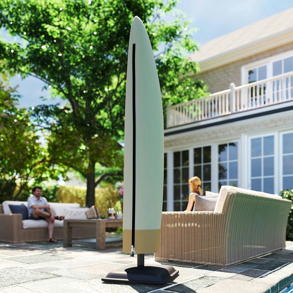 image 1 of Outsunny Outdoor Parasol Cover Umbrella Garden Furniture Protection Wind Rain