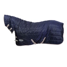 Weatherbeeta Comfitec Medium/Lite 210d Channel Quilt Combo Neck Stable Rug - Navy/Silver/Red - 5 ft 9