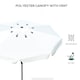 image 6 of Outsunny 2.7m Patio Parasol Garden Umbrellas Outdoor Sun Shade Table Umbrella with Tilt, Crank, 8 Ribs, Ruffles, White
