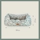 image 2 of Morris & Co Willow Boughs Print Square Box Dog Bed - Large | Green | L | 1