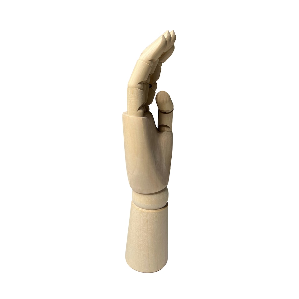 image 1 of Pack of 3 Large Wooden Right Hand Manikins 30cm (12")