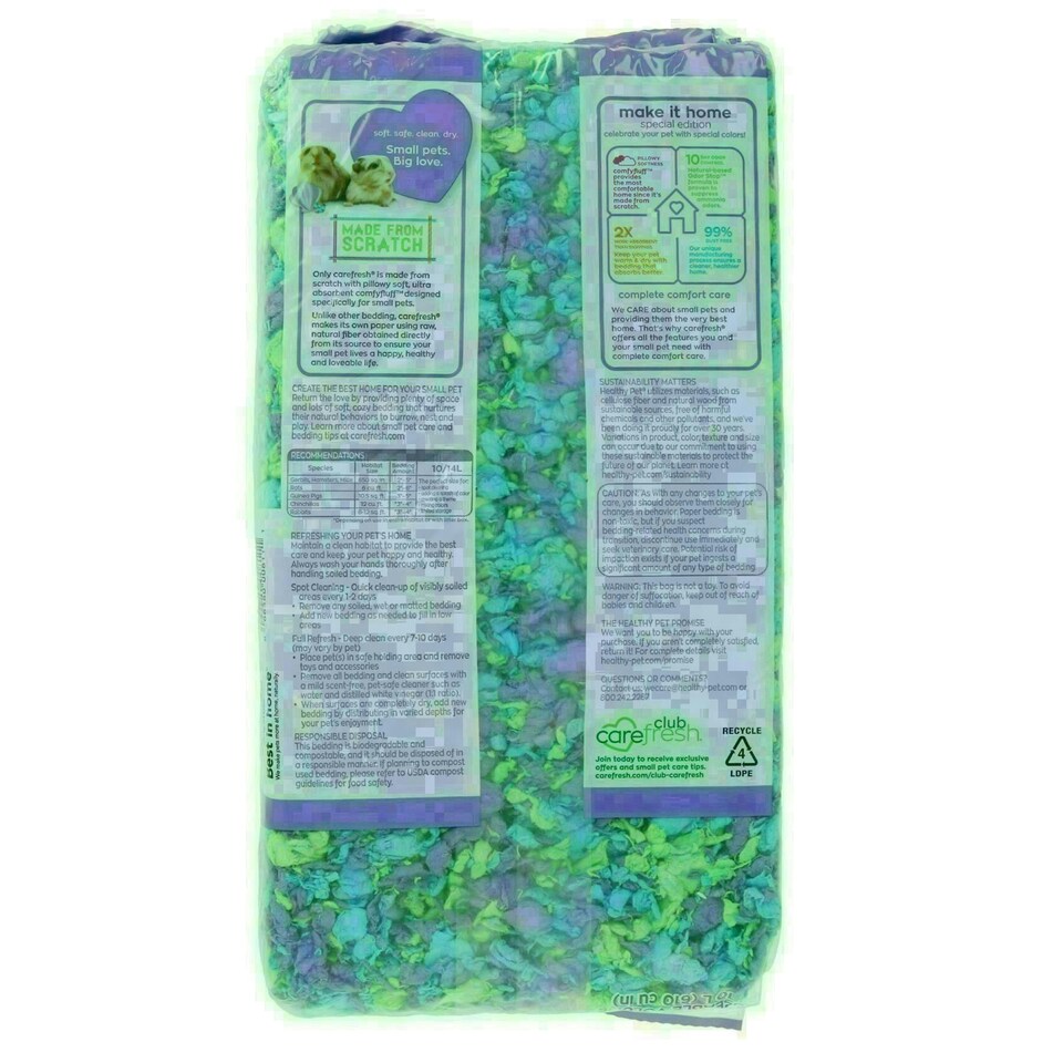 image 1 of 3pk Sea Glass 10L Quality Pet Small Animal Guinea Rabbit Bedding 99% Dust Free
