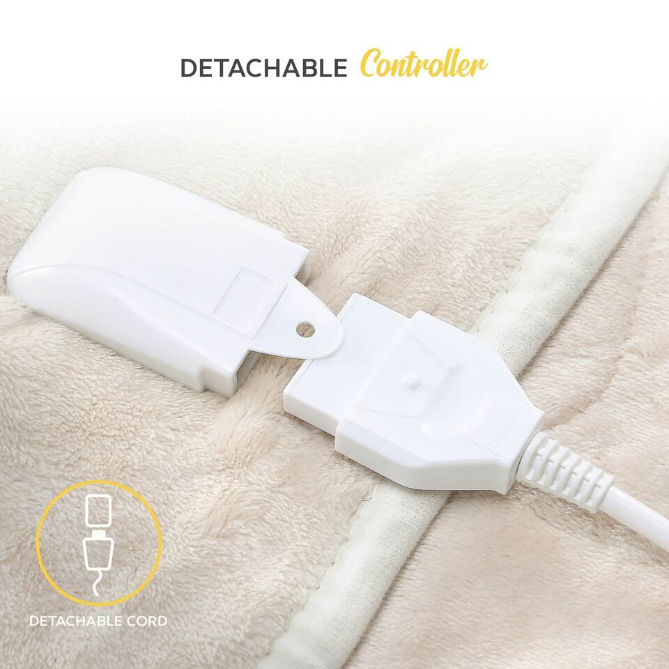 image 1 of MONHOUSE Heated Throw - Double Electric Blanket - 150 x 200 cm - Digital Controller - 9H Timer, 9 Heat Settings, Auto Shutoff