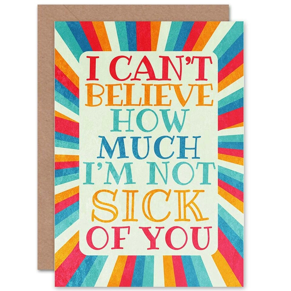 image 1 of Not Sick You Partner Anniversary Love Valentines Day Card
