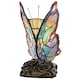 image 2 of Beautiful Handmade Multi-Coloured Glass Butterfly Tiffany Lamp with Bronze Base | Multi | Multi-coloured | 1