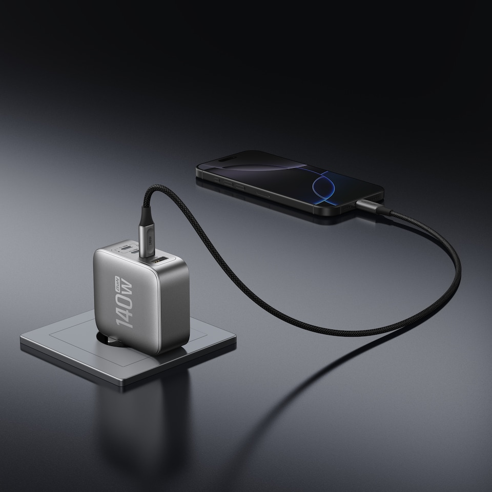 image 1 of EcoFlow 140W Rapid GaN Wall AC Charger