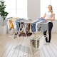 image 7 of COSTWAY Foldable 2 Level Clothes Drying Rack Garment Drying Hanger Height Adjustable