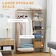image 4 of HOMCOM Bamboo Clothes Rail Garment Rack with 6 Tier Storage Shelf