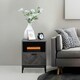 image 6 of HOMCOM Bedside Table, Sofa Side Table W/ Drawer and Shelf Living Room, Bedroom
