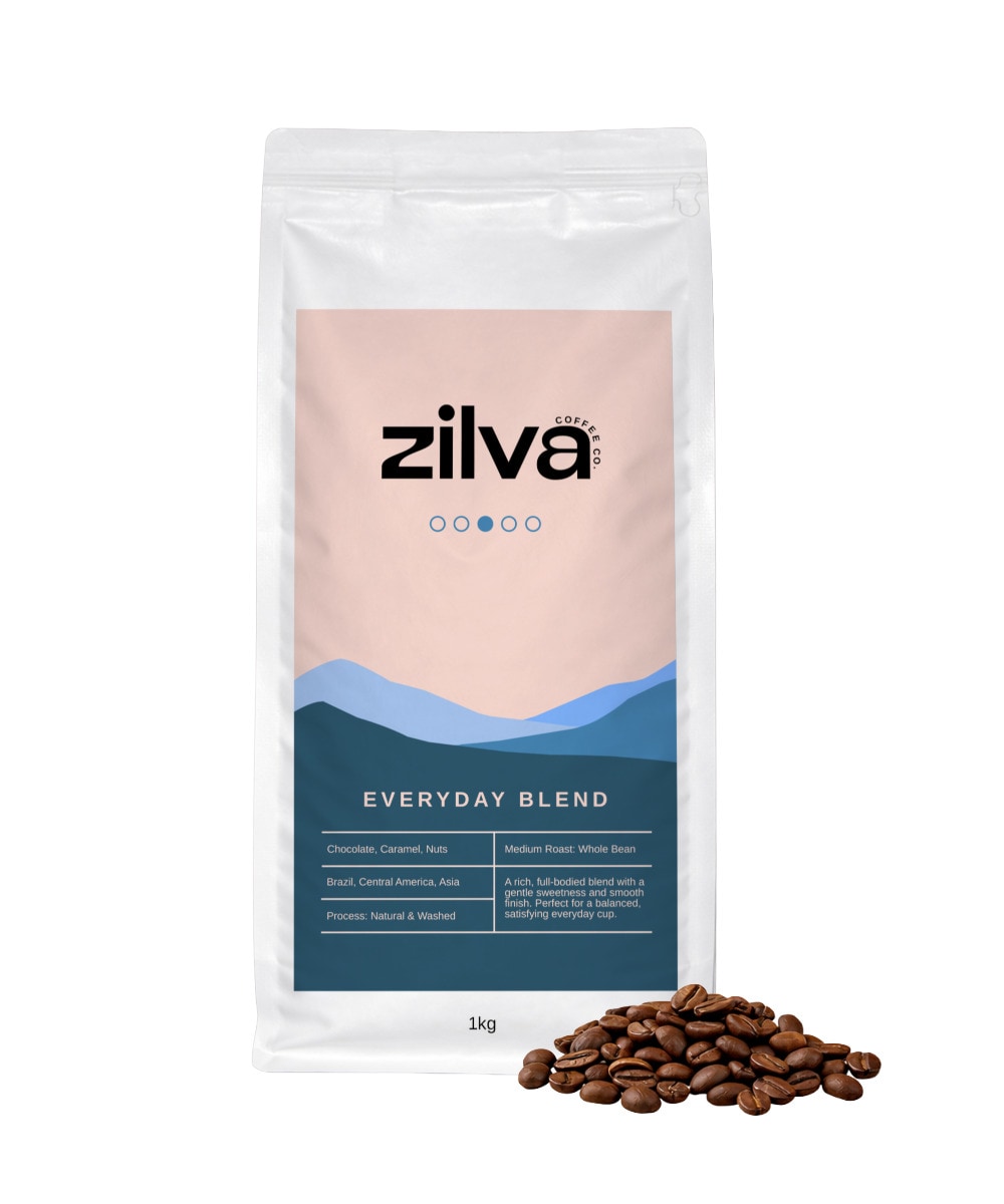 Zilva Everyday Blend Coffee Beans - Medium Roast - 1Kg