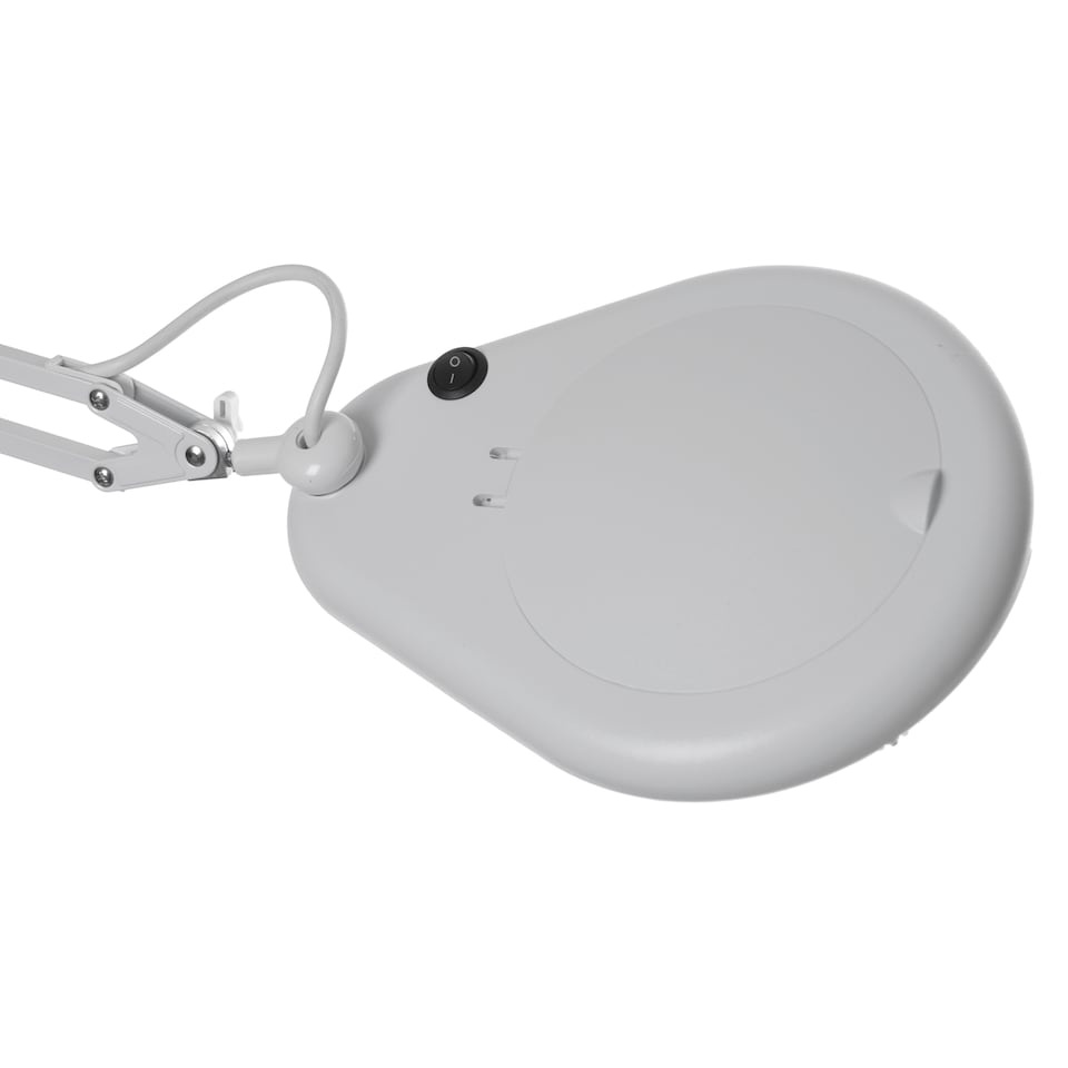 image 1 of PURElite LED Swivel Magnifying Lamp - Clip-on Table & Desk Lamp, Flexible Neck, 10cm Lens with 2x Magnification