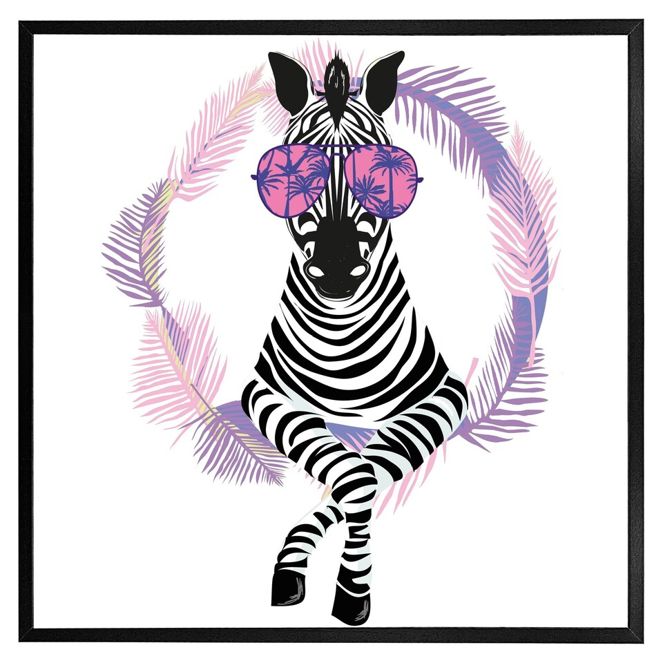 image 1 of Pink zebra (Picture Frame) Grey | M