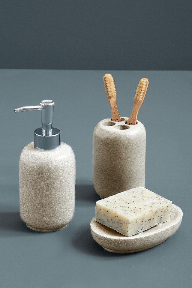 image 1 of Canyon Natural Stone Effect Toothbrush Holder