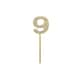 image 3 of Cake Topper Number 90 - Gold Diamond Gold