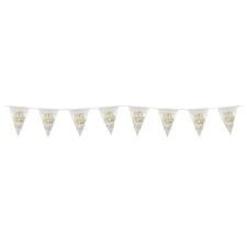 Happy New Year Gold Foiled Plastic Pennant Bunting 4m