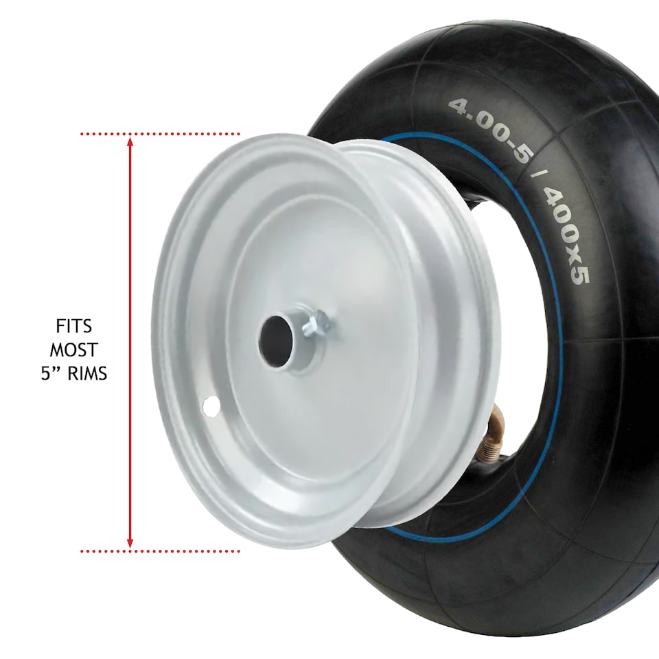 image 1 of SPARES2GO Inner Tube 4.00x5 330x100 4.00-5 Wheel Barrow Trailer Mobility Scooter Cart Pneumatic x 4