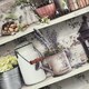 image 8 of Shades Flower Pots Wallpaper Garden Rustic Shelves Distressed Green Grey White