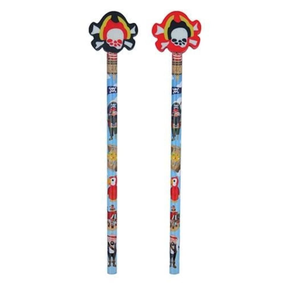 Assorted Pirate Pencil with Eraser Top