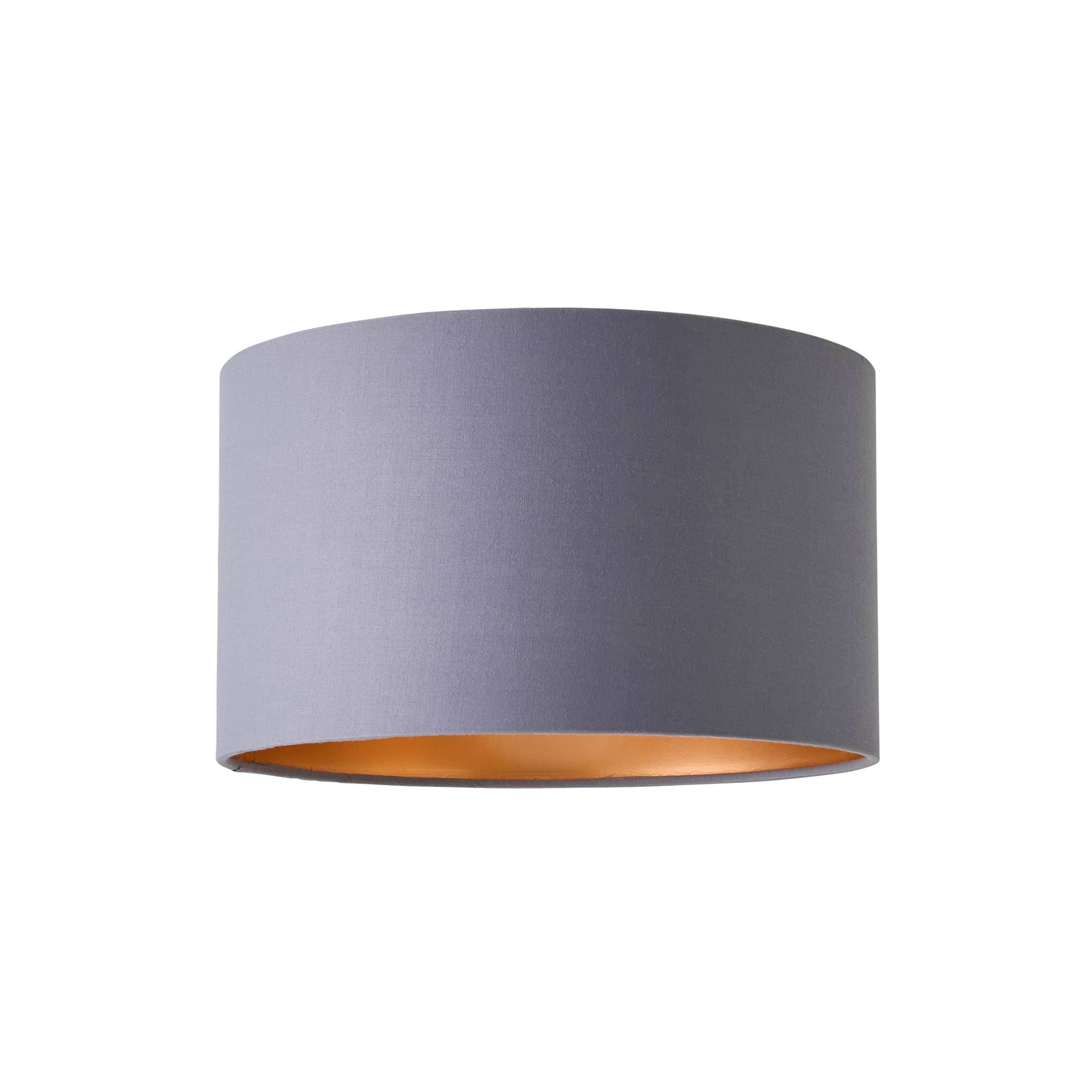 ValueLights Reni Grey Fabric with Copper Shade