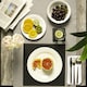 image 6 of Argon Tableware Square Slate Placemats - Set of 24 Natural Stone Smooth Edge Slate Dinner Mats Dinnerware Plate Placemats 33cm