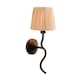 image 1 of Wriggle Wall Lamp with Shade Matt Black, Natural Raffia, 1x E14