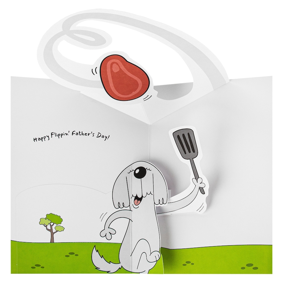 image 1 of Hallmark Father's Day Card For Dad - Funny Dog And Steak Design