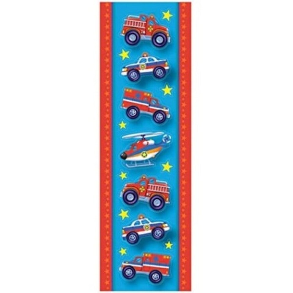 Amscan Rescue Team Sticker Sheet - Red/Blue - One Size