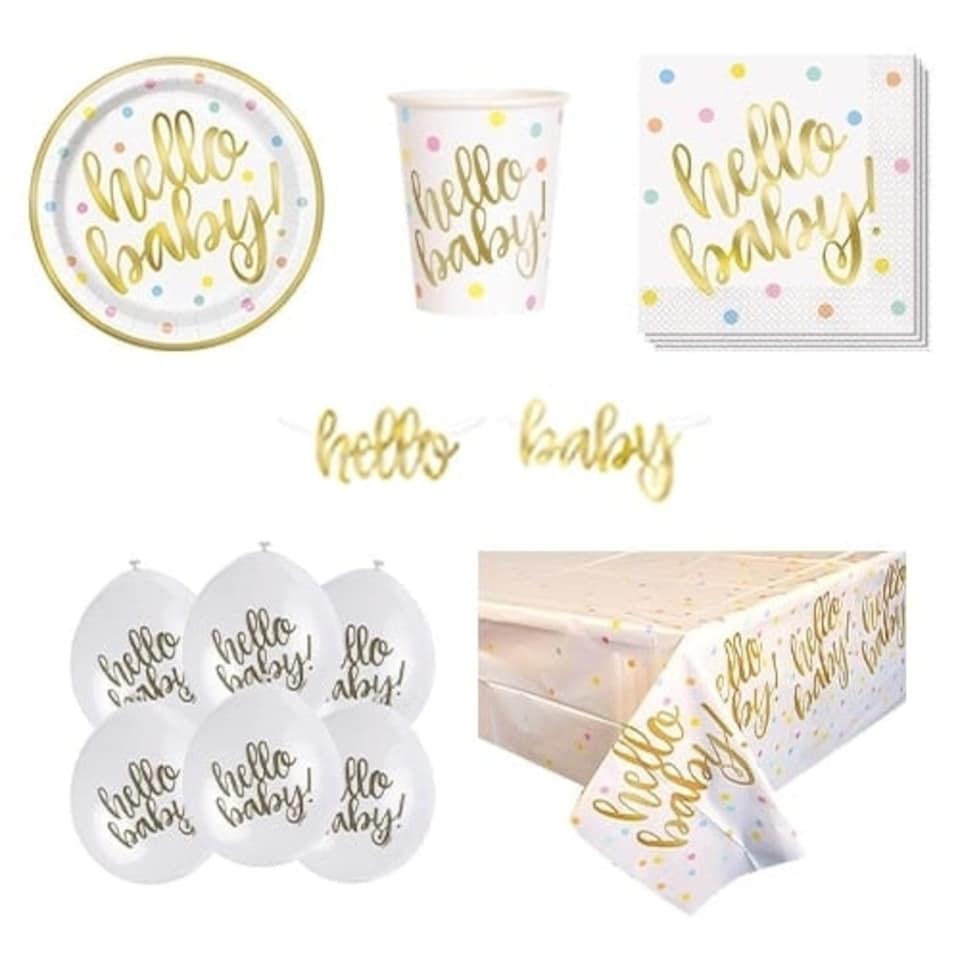 Hello Baby 8 Person Deluxe Party Pack