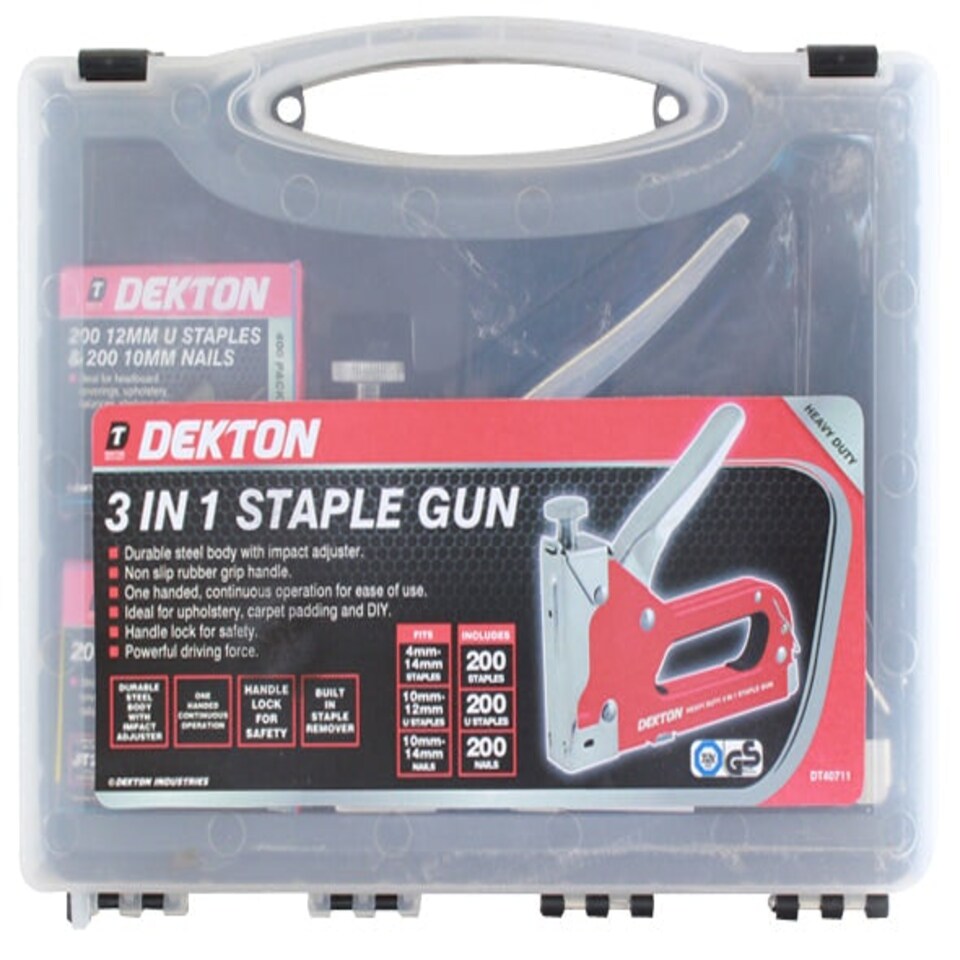 image 1 of Dekton 3 In 1 Staple Gun With Staples, Heavy Duty Stapler Ideal For Home, Office