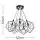 image 3 of ValueLights Jerome 5 Way Silver Ceiling Light Pendant