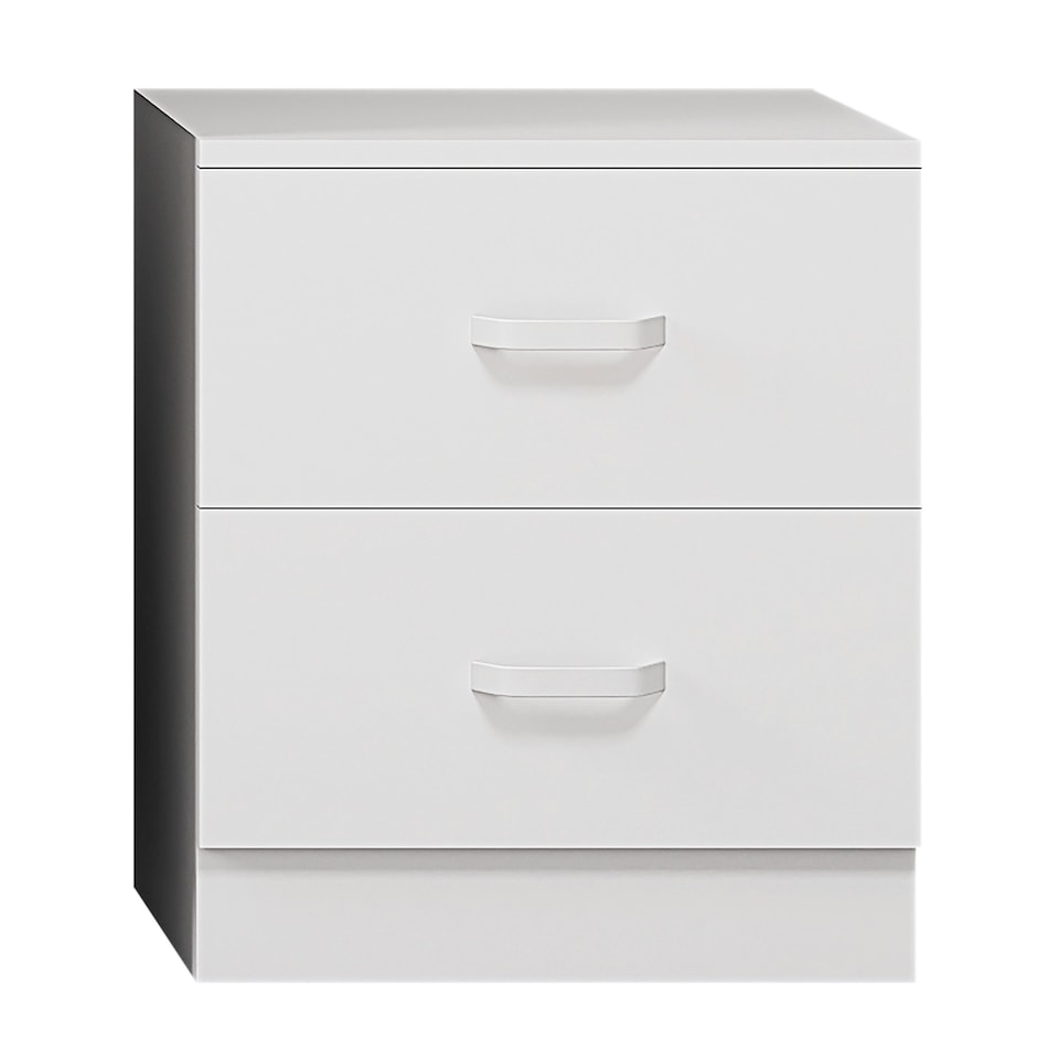 image 1 of FWStyle Tunis 2 Drawer Bedside Table Matt White