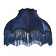 image 3 of Classic Victorian Lamp Shade in Midnight Blue Velvet with Navy Trims Blue