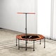 image 8 of SPORTNOW Fitness Trampoline with Adjustable Handle, LED Lights, Orange