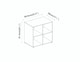image 4 of 4-Cube Shelving Unit With Non Woven Inserts - Square | Grey | Grey & Yellow | 1