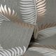 image 2 of Fine Decor Cascade Leaf Wallpaper - Grey/Rose Gold - 10m x 53cm | Grey