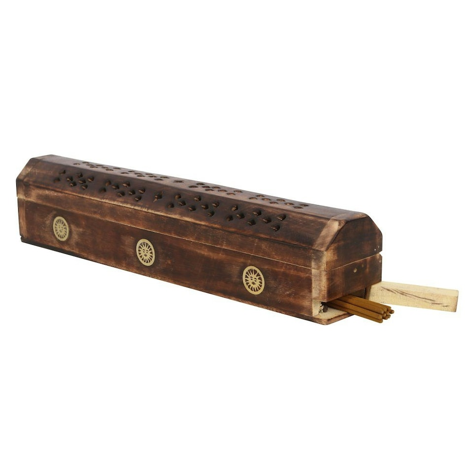 image 1 of Elements Patchouli & Orange Sun Wooden Incense Gift Set - Brown - One Size