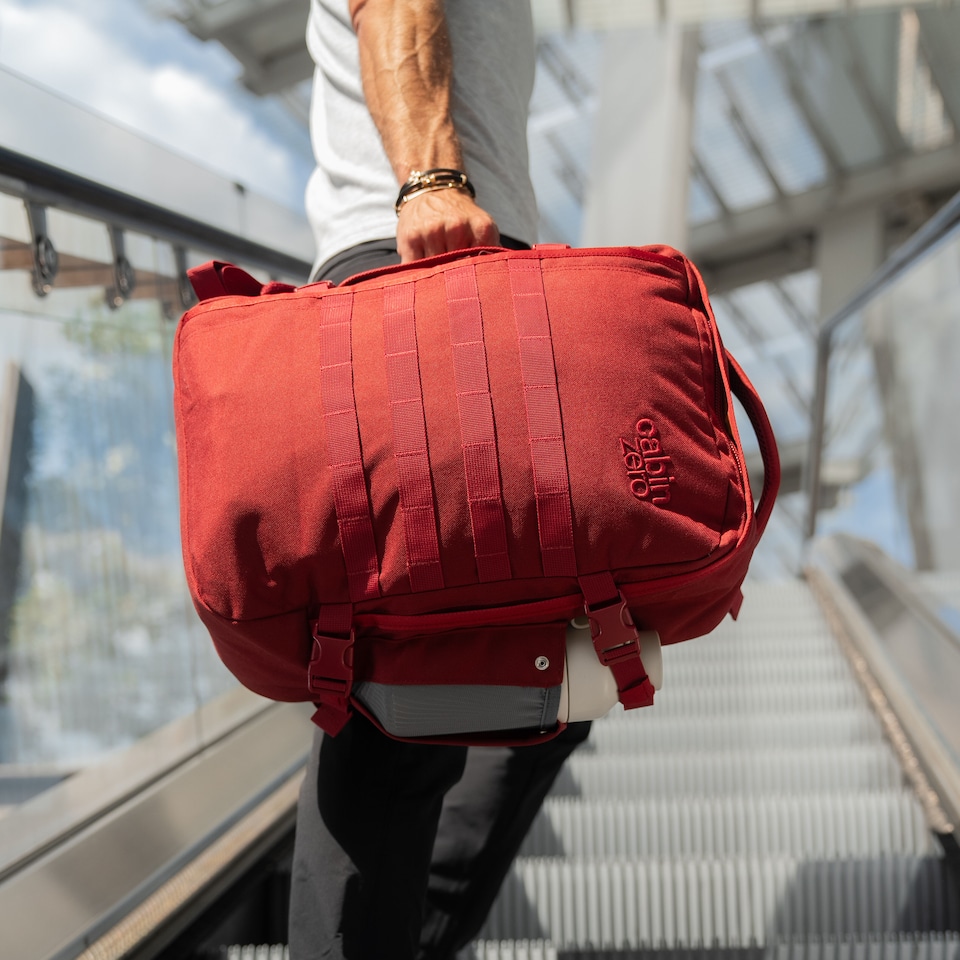 image 1 of CabinZero Military Backpack 36L, Lightweight Durable Carry-On Daypack | Red | Marrakech