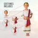 image 2 of Roman Emperor Boys Fancy Dress Ancient Greek Historical Caesar Toga Kids Costume (Large 10-12 Years)