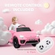 image 7 of AIYAPLAY Volkswagen Beetle Licensed Ride on Car, 12V Kids Electric Car with Remote Control, 4 Spring Suspension Wheels, Soft Start, Headlights, FM Radio, Music, Horn, Pink