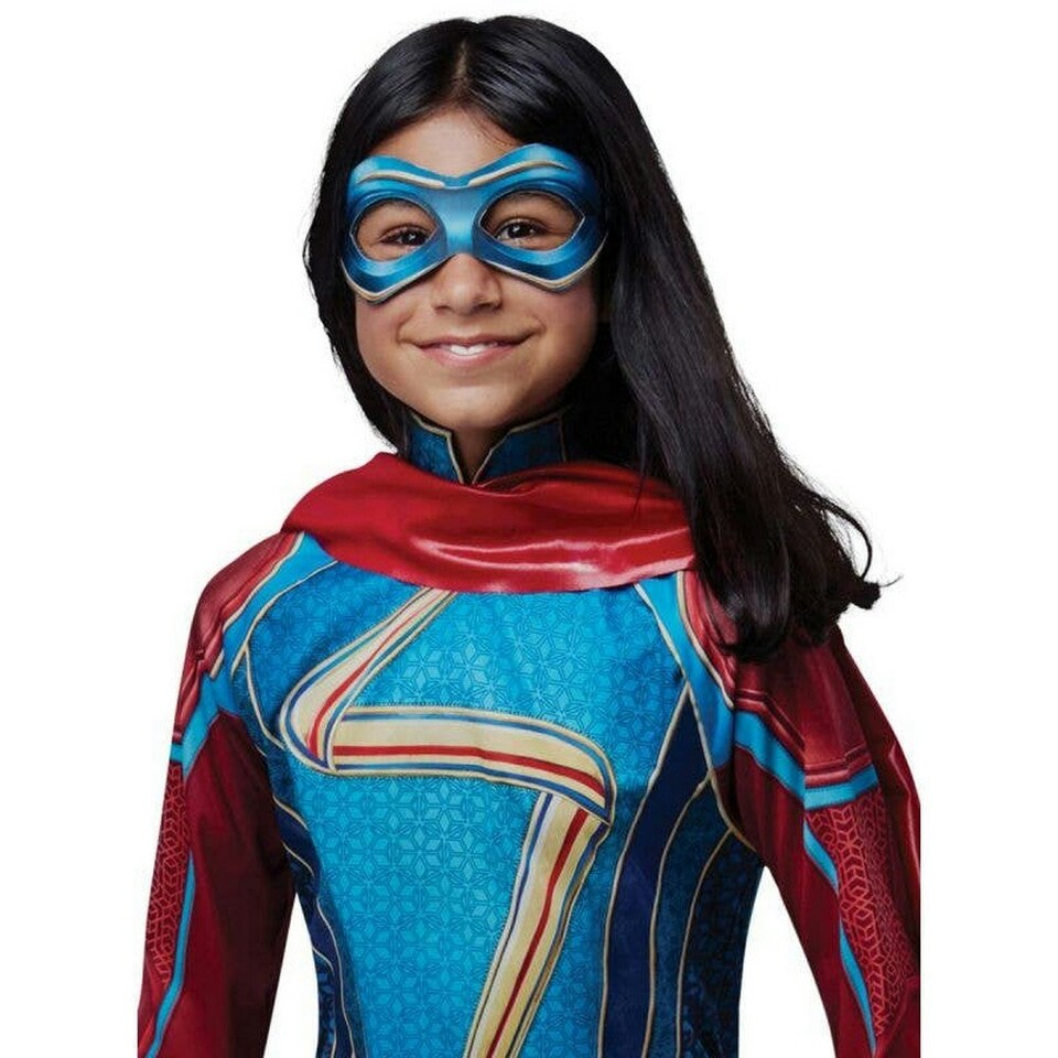 image 1 of Ms Marvel Girls Costume - Red/Blue - 5-6 Years 5