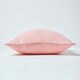 image 2 of Homescapes Cotton Rajput Ribbed Pink Cushion Cover - 45 x 45 cm Pink