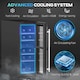 image 4 of HOMCOM 16 Bottle Dual Zone Built-in Wine Cooler Fridge with Glass Door 