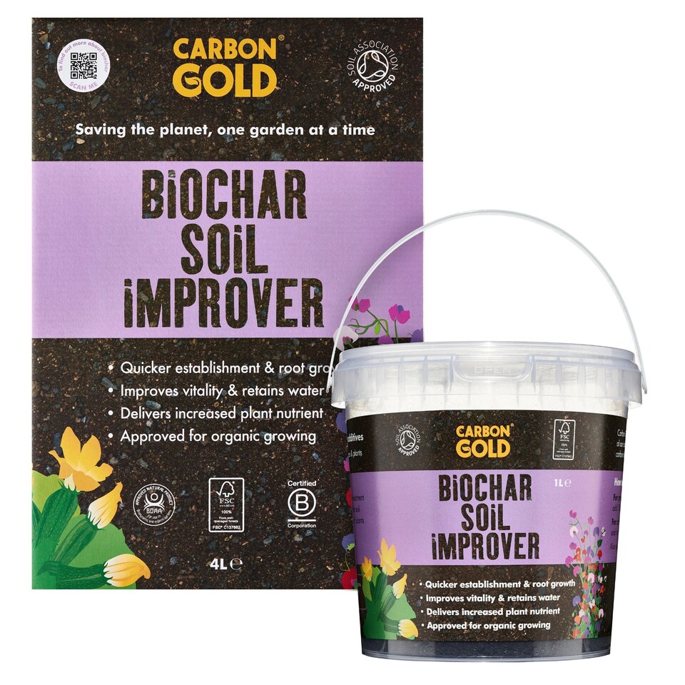 image 1 of Carbon Gold Biochar Soil Improver, UK-sourced, Soil Association & Biodynamic Association Certified 1 litre